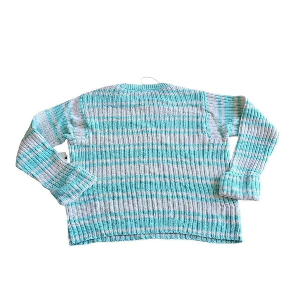 St johns Bay womens Sz S knit pullover sweater cotton blend in color Balmy Sea - Picture 3 of 8